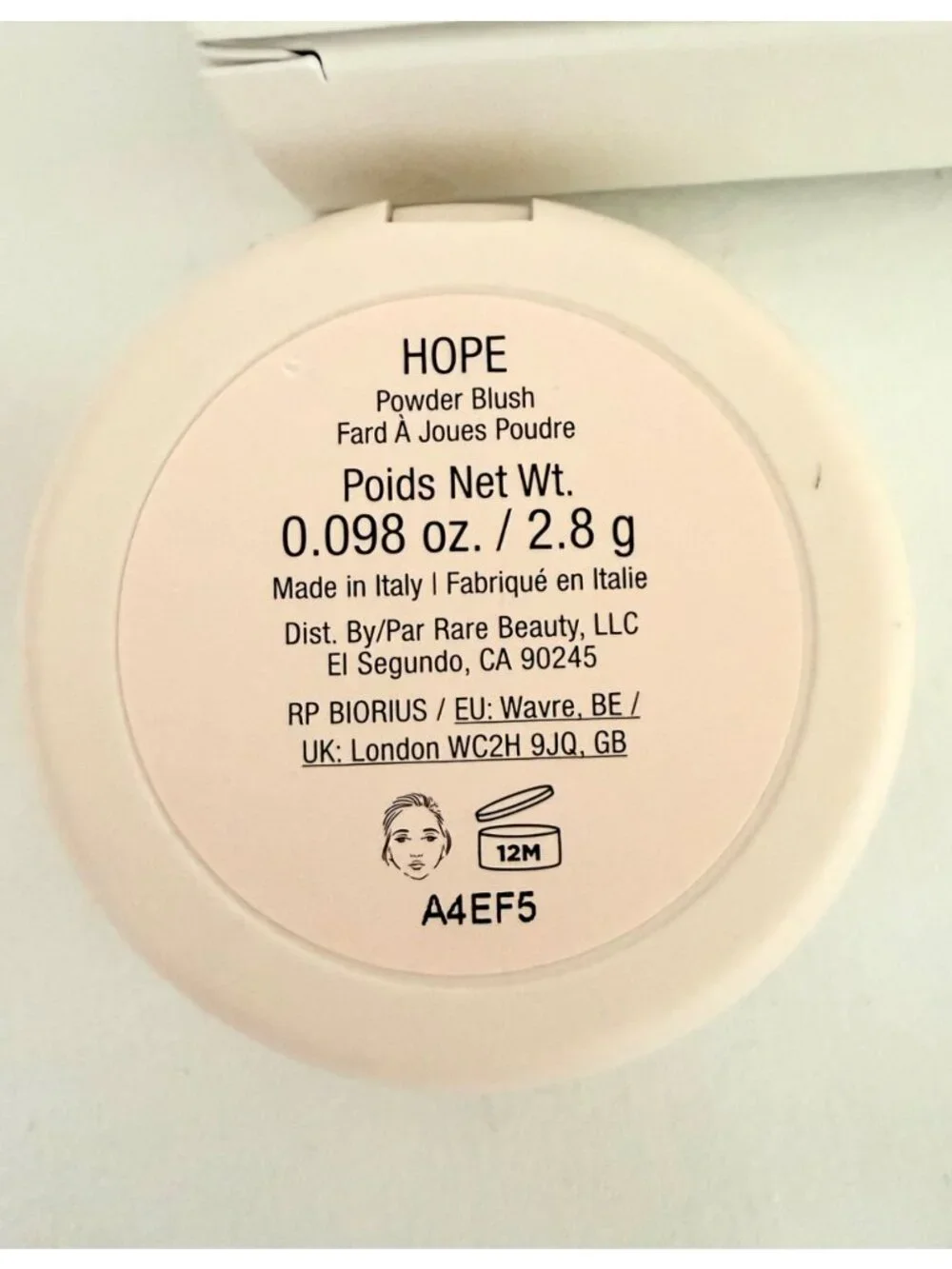 Rare Beauty Soft Pinch Luminous Powder Blush Hope Full Size 2.8g Soft Girl
